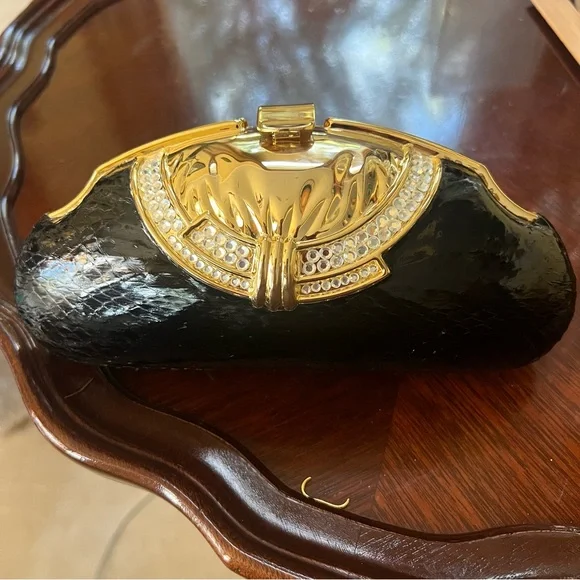 Vintage leather evening bag - Picture 5 of 13